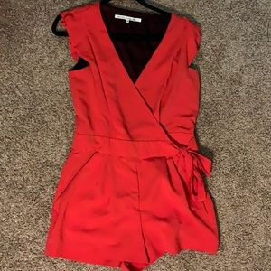 Red short jumpsuit